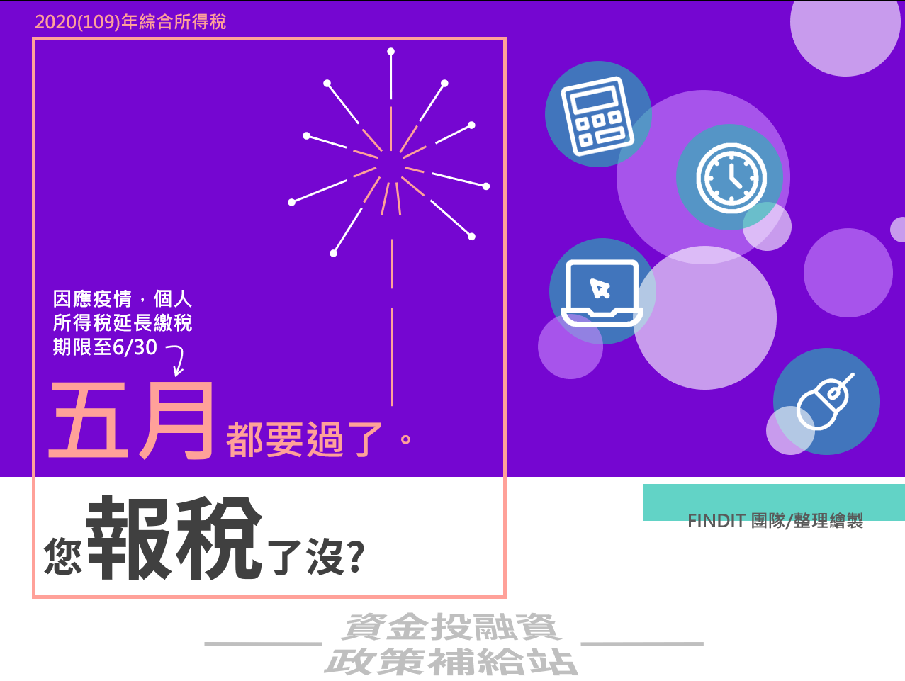 【資金投融資政策補給站】 五月報稅季！防疫新措施整理